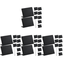 4Sets Mini Chalkboard Signs Black Standing Memo Boards for Shop Prices