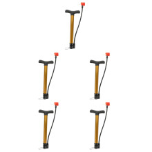 5Pcs Durable Plastic Alloy Bike Pump Yellow Portable Foot Pedal Tool