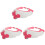 3Pièces Casquettes Shampooing Rouge Facile À Transporter 1