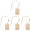 4Sets Beige Work Id Badge Holder with Detachable Lanyard for Office 1