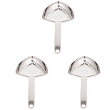 3Pièces Métallique Argentée Bar Filtre Glace Fruits Efficace