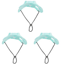 3Pcs Adjustable Dog Bucket Hats Light Green Sun-Shade Caps for Pets