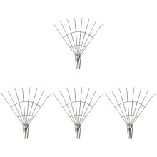 4Pièces Râteau Manche Acier Jardin Nettoyage Sol