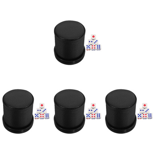4Ensembles Gobelets À Dés ABS , Accessoires De Jeux Pour Fêtes