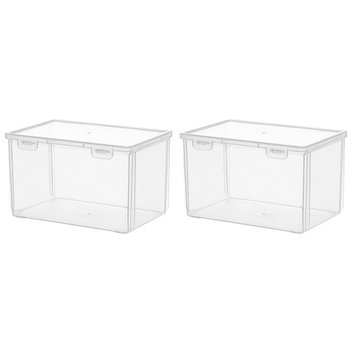 2Pcs Transparent Bread Pocket PP Leakproof Food Container for Home Use