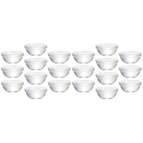 20Pièces Bols Multiusage En Verre Transparent Rigoureux