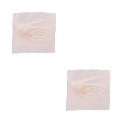 2Pcs White Soft Plastic Sketch Practice Models for Artistic Decor