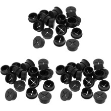 60Pièces Anneaux De Protection Câbles En Caoutchouc Noir Pour Mobilier