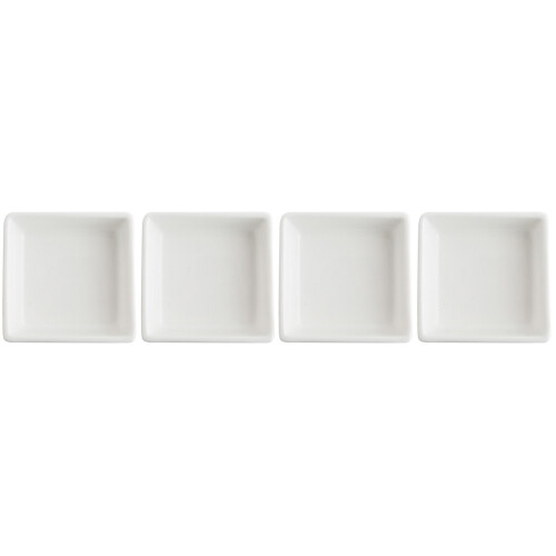 4Pièces Bols Carrés En Céramique Pour Snack Condiments
