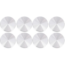 8Pièces Adaptateurs Aluminium Argenté Pour Tables Basse Verre