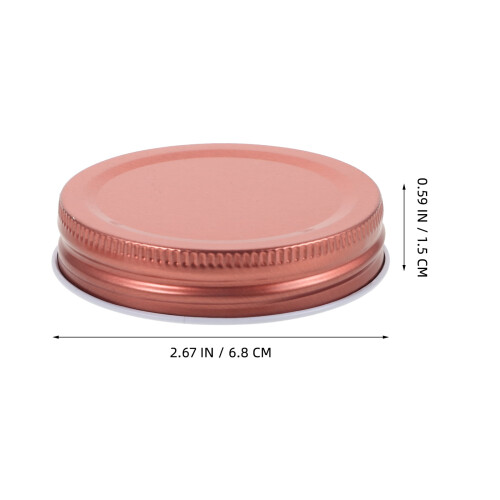 TABLZONE Tinplate Jar Lids Rose Gold Leak-Proof for Bottle Replacement 12Pcs 2
