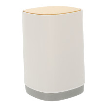 2Pcs Stylish Grey Floss Box with Bamboo Lid Toothpick Holder
