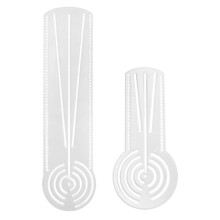 2Pcs Acrylic Mandala Circle Drawing Rulers for School and Art