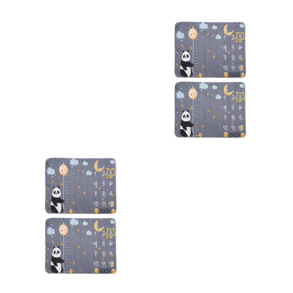 2Sets Infant Photo Prop Flannel Milestone Blanket Baby Shower Decor 3711824525361