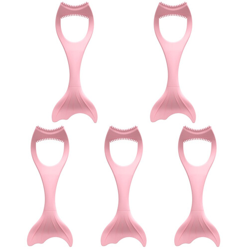 5Pcs Reusable Pink Silicone Eye Makeup Tools Eyeliner & Eyelash Aids