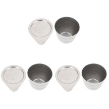 3Pcs Iron Melting Crucible Silver Casting Cup with Lid for Smelting