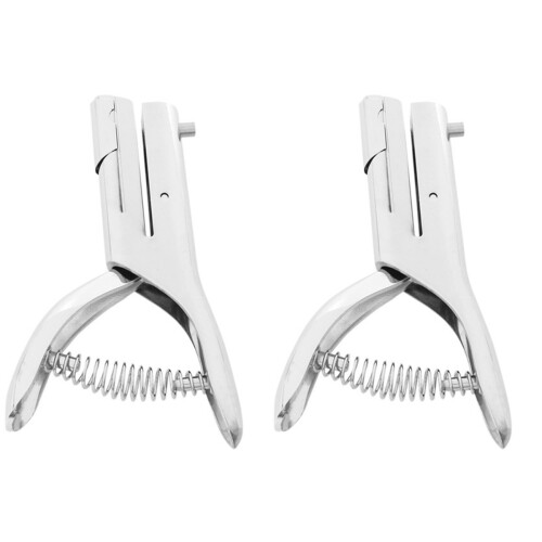 2Pièces Perforateur Papier Unique Avec Bac À Déchets Couleur Argent