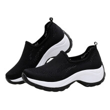 2Pairs Outdoor Black Mesh Sneakers Women Breathable Exercise Shoes