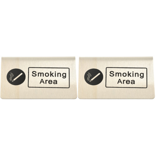 2Pièces Indicateur Zone Inox Beige Pour Lieux Publics