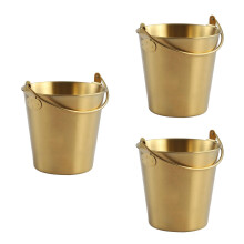 3Pièces Seau En Acier Inoxydable Pour Frites, Glace Snacks