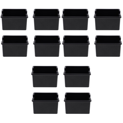 12Pcs Black Acrylic Tea Box Coffee Bag Organizer Multi-Use Storage 1
