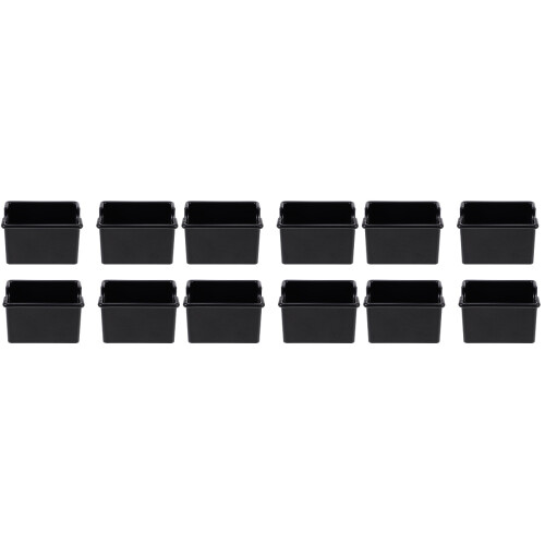 12Pcs Black Acrylic Tea Box Coffee Bag Organizer Multi-Use Storage 2