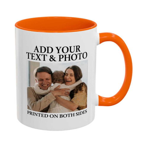 Κούπα καφέ Diy Photo Custom 11Oz Εξατομικευμένη κεραμική κούπα διπλής όψης, κατάλληλη για 1
