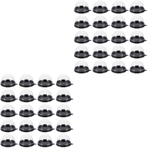 200Pièces Contenants Gâteaux Couvercle Transparent 1