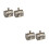 4Pcs Baby Teeth Storage Boxes Golden Metal Keepsake Tooth Holders 4