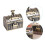 4Pcs Baby Teeth Storage Boxes Golden Metal Keepsake Tooth Holders 9