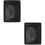2Pcs Easy Clean Black Plastic Pet Cage Potty Tray Durable Base 6