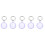 5Pcs Durable Purple Tpu Protective Case Anti-Scratch Cover 8