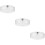 3Pièces Couvre-Gâteaux Transparent Acier Inoxydable 9