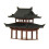 μινιατούρα κινέζικου κιόσκι διακοσμητικό κιόσκι σε σχήμα μαύρου πλαστικού1Σετ 4