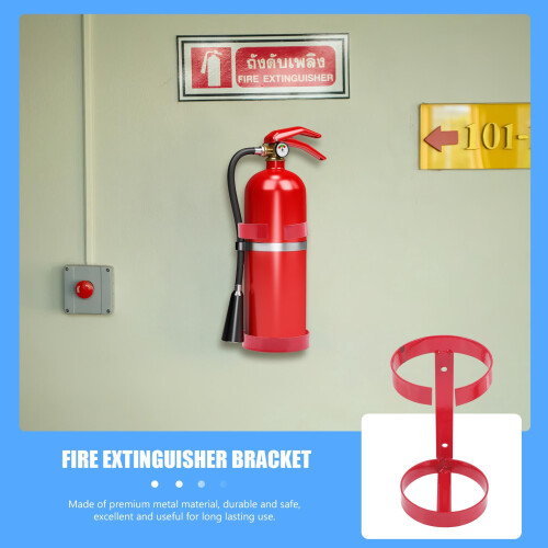 Fire Extinguisher Mount Bracket Metal Red 1 Pack 9.1 x 4.7 1
