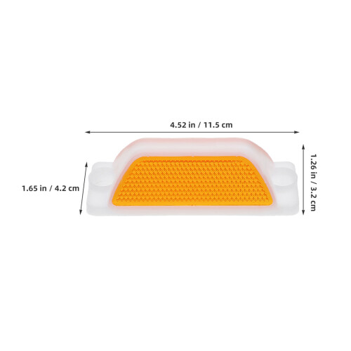 10Pcs Easy-Install Yellow Reflective Driveway and Sidewalk Markers 1