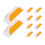 10Pcs Easy-Install Yellow Reflective Driveway and Sidewalk Markers 9