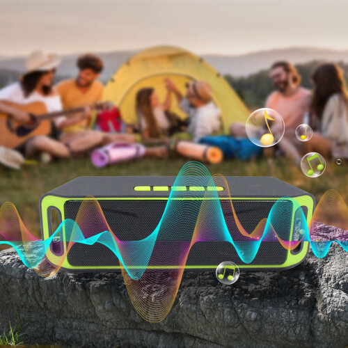 Ασύρματο ηχείο Bluetooth Qocolhg με AUX/USB/TF, ήχο HD, ενισχυμένα μπάσα, ραδιόφωνο FM – Φορητό 1