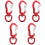 5Pcs Sturdy Red Quick-Hanging Buckle Outdoor Multifunctional Key Chain 3