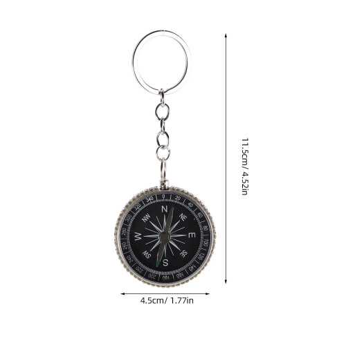 Aluminum Alloy Compact Compass Keychain for Hiking and Camping with Precise Navigation Tool 1