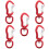 5Pcs Sturdy Red Quick-Hanging Buckle Outdoor Multifunctional Key Chain 4