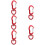 5Pcs Sturdy Red Quick-Hanging Buckle Outdoor Multifunctional Key Chain 9