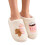 Pantoufles de Noël en coton unisexe blanches, taille unique 2