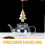 2Pcs Golden Metal Loose Leaf Tea Steeper Tree Shape Fine Mesh Strainer 8
