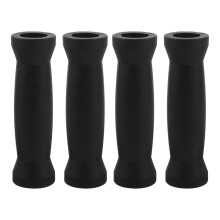 2Pairs Black PVC Dumbbell Handle Sleeves Non-Skid Lifting Gym Grips