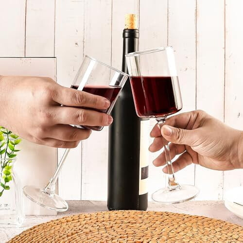 Σετ 6 ποτηριών λευκού κρασιού, διαφανή ποτήρια κρασιού με κότσο για πάρτι, σπίτι, 1
