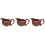 3Pcs Chocolate Ceramic Creamer Jug for Coffee Table and Restaurant 3
