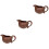 3Pcs Chocolate Ceramic Creamer Jug for Coffee Table and Restaurant 4