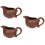 3Pcs Chocolate Ceramic Creamer Jug for Coffee Table and Restaurant 6
