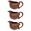 3Pcs Chocolate Ceramic Creamer Jug for Coffee Table and Restaurant 7